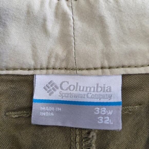 Columbia Pants Mens 38x32 Beige Chino Flex Roc Regular Stretch Hiking Outdoors - Picture 9 of 10